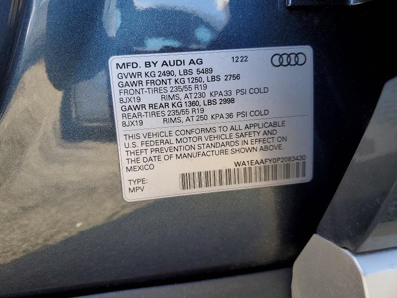 Продажа на аукционе авто 2023 Audi Q5, vin: WA1EAAFY0P2083430, номер лота: 53404466