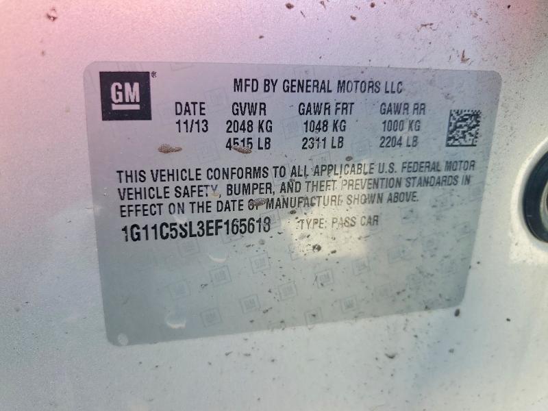 Продаж на аукціоні авто 2014 Chevrolet Malibu, vin: 1G11C5SL3EF165618, номер лоту: 53279206