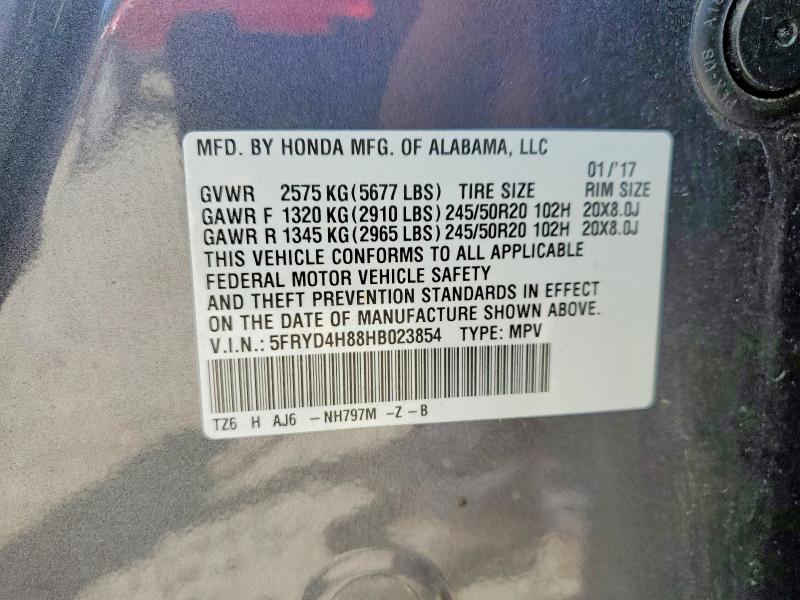 Продаж на аукціоні авто 2017 Acura Mdx, vin: 5FRYD4H88HB023854, номер лоту: 54543886