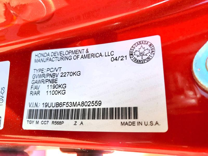 Продажа на аукционе авто 2021 Acura Tlx, vin: 19UUB6F53MA802559, номер лота: 54995746