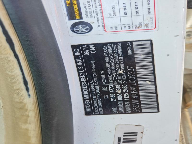 Aukcja sprzedaży 2015 Mercedes-benz C, vin: 55SWF4KB9FU009237, numer aukcji: 54732956