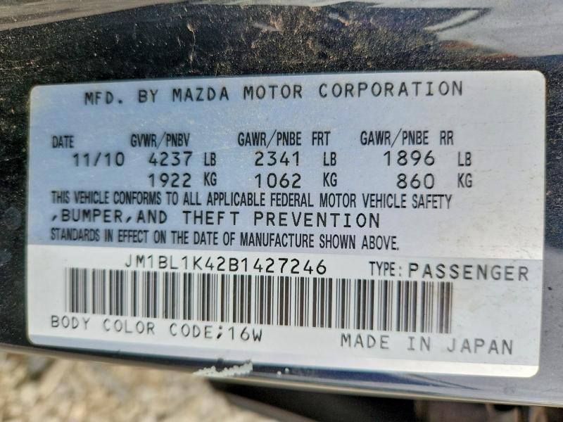Продаж на аукціоні авто 2011 Mazda Speed, vin: JM1BL1K42B1427246, номер лоту: 54801376