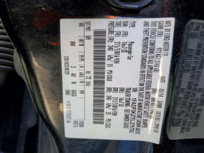 53290266 :رقم المزاد ، 1FADP3K27EL276782 vin ، 2014 Ford Focus مزاد بيع