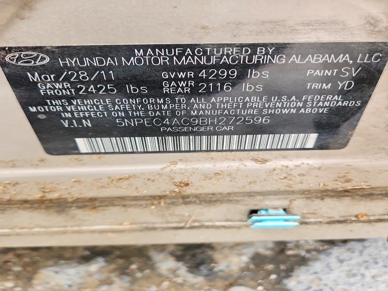 Продаж на аукціоні авто 2011 Hyundai Sonata, vin: 5NPEC4AC9BH272596, номер лоту: 52003826