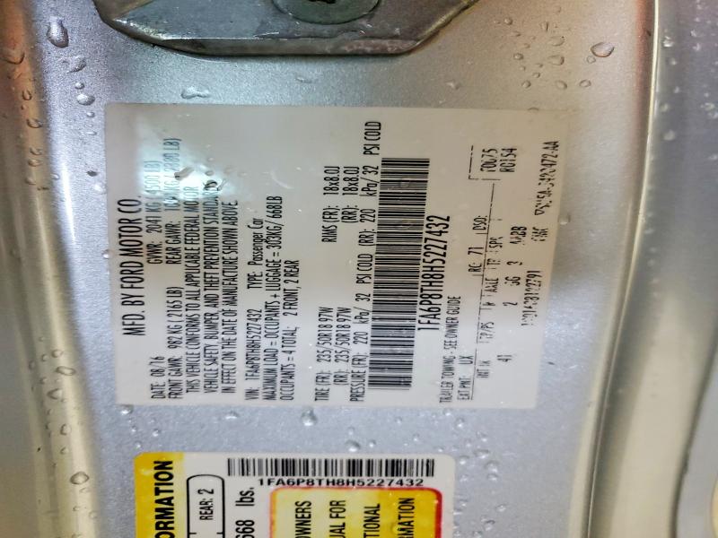 Продажа на аукционе авто 2017 Ford Mustang, vin: 1FA6P8TH8H5227432, номер лота: 52237616