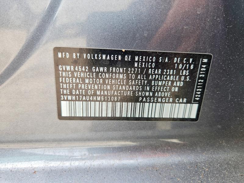 52432076 :رقم المزاد ، 3VWH17AU4HM513087 vin ، 2017 Volkswagen Golf Alltrack مزاد بيع