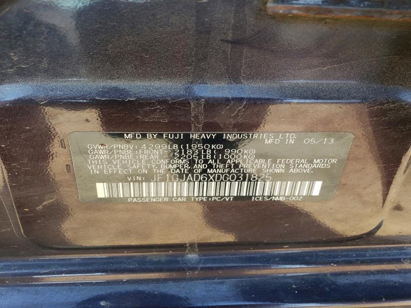 Продажа на аукционе авто 2013 Subaru Impreza, vin: JF1GJAD6XDG031825, номер лота: 52904166