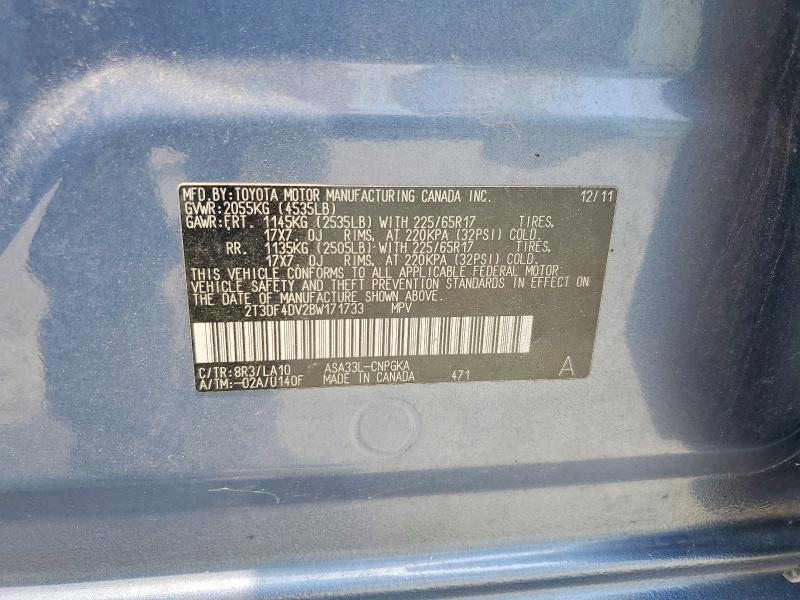Aukcja sprzedaży 2011 Toyota Rav4, vin: 2T3DF4DV2BW171733, numer aukcji: 52434986
