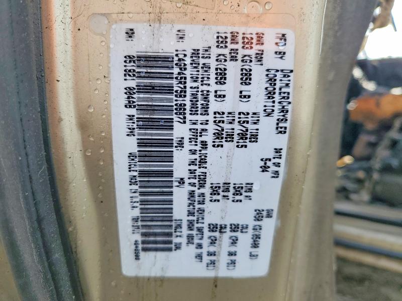 Продаж на аукціоні авто 2005 Chrysler Town & Country, vin: 1C4GP45R75B196877, номер лоту: 52331616
