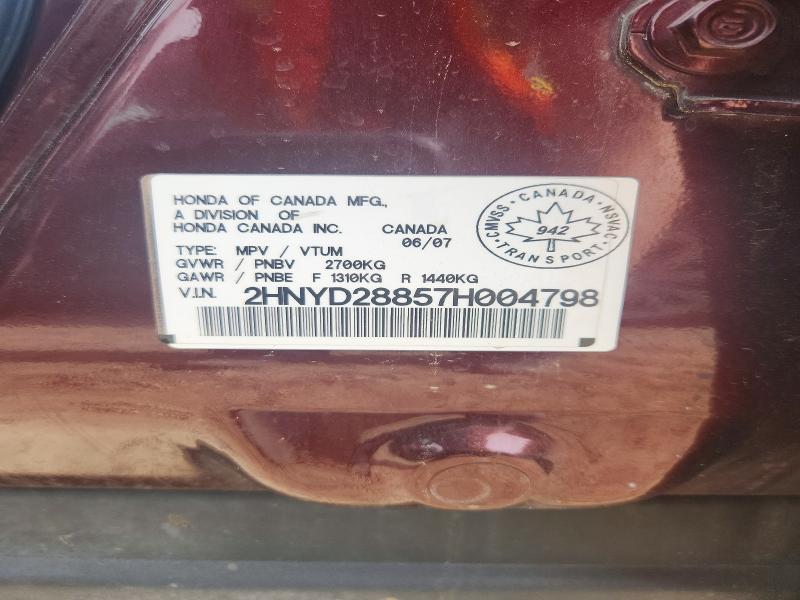 Продаж на аукціоні авто 2007 Acura Mdx, vin: 2HNYD28857H004798, номер лоту: 50058586