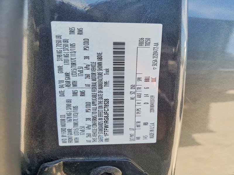 Aukcja sprzedaży 2018 Ford F150, vin: 1FTFW1RG8JFC78528, numer aukcji: 53601736
