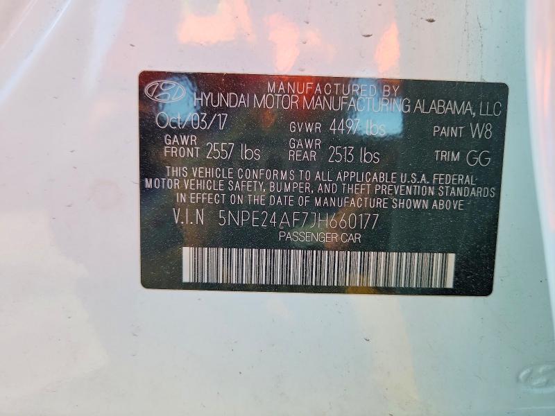 Продажа на аукционе авто 2018 Hyundai Sonata, vin: 5NPE24AF7JH660177, номер лота: 53671486