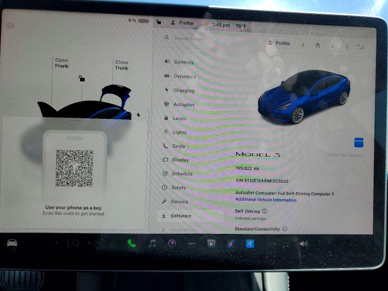 Aukcja sprzedaży 2022 Tesla Model 3, vin: 5YJ3E1EA8NF303820, numer aukcji: 52080156