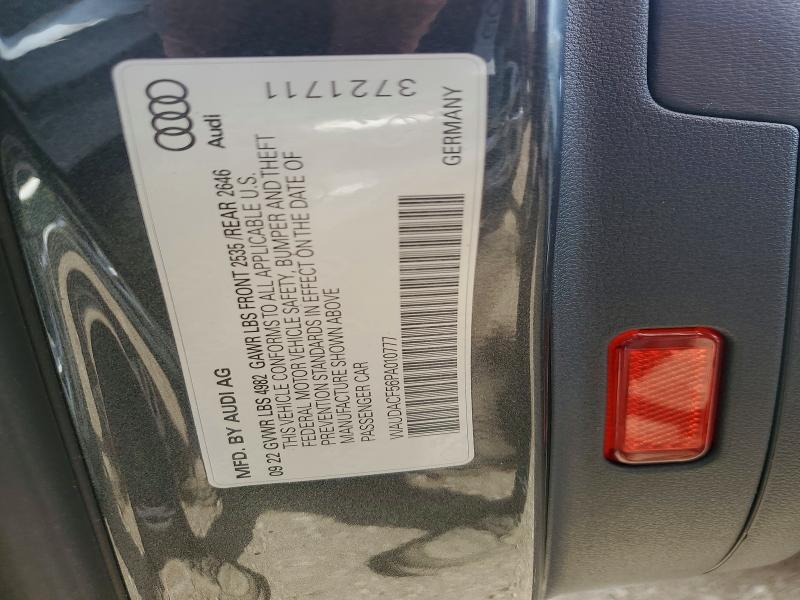 2023 Audi A5 მანქანა იყიდება აუქციონზე, vin: WAUDACF56PA010777, აუქციონის ნომერი: 53073316