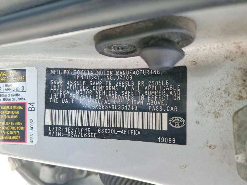 Aukcja sprzedaży 2009 Toyota Avalon, vin: 4T1BK36B49U351749, numer aukcji: 54776866