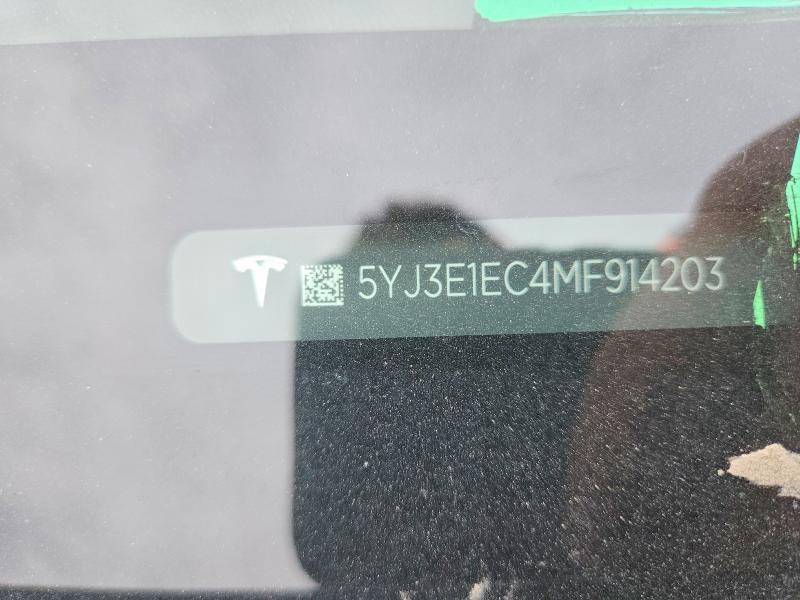 Продажа на аукционе авто 2021 Tesla Model 3, vin: 5YJ3E1EC4MF914203, номер лота: 53575806