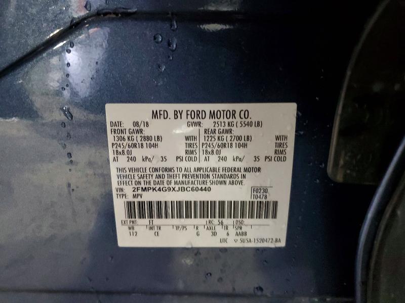 Aukcja sprzedaży 2018 Ford Edge, vin: 2FMPK4G9XJBC60440, numer aukcji: 52172846