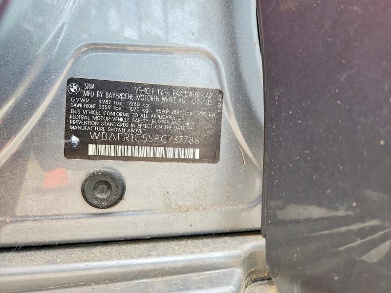 Продажа на аукционе авто 2011 Bmw 528, vin: WBAFR1C55BC737786, номер лота: 55179586