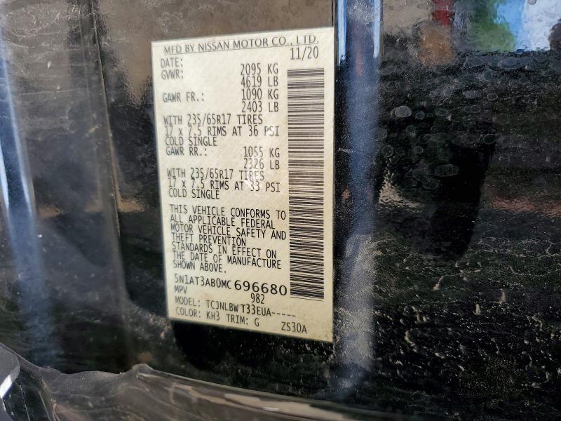 Продаж на аукціоні авто 2021 Nissan Rogue, vin: 5N1AT3AB0MC696680, номер лоту: 53930446