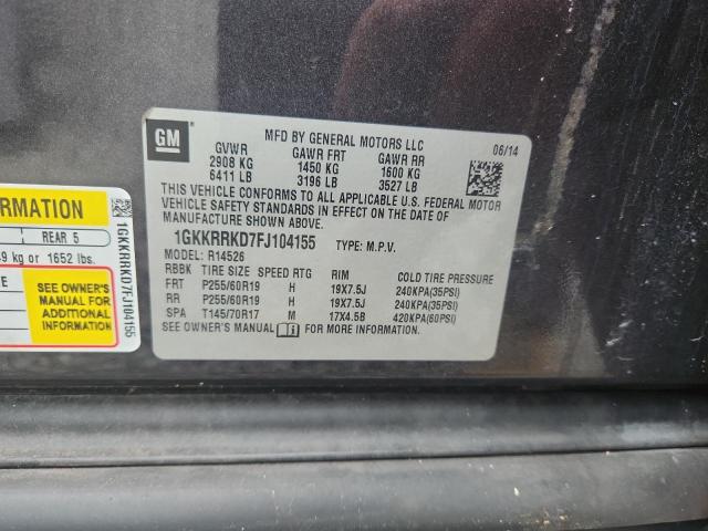 Продаж на аукціоні авто 2015 Gmc Acadia, vin: 1GKKRRKD7FJ104155, номер лоту: 54945526