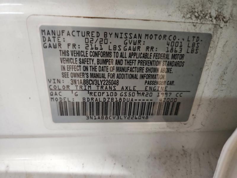 Aukcja sprzedaży 2020 Nissan Sentra, vin: 3N1AB8CV3LY226048, numer aukcji: 51978356