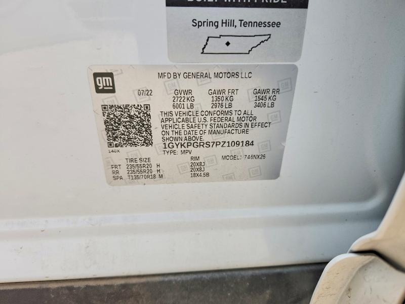 2023 Cadillac Xt6 მანქანა იყიდება აუქციონზე, vin: 1GYKPGRS7PZ109184, აუქციონის ნომერი: 52100396