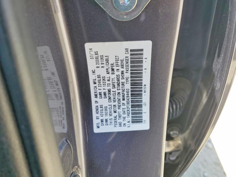 53130736 :رقم المزاد ، 1HGCR2F38EA284450 vin ، 2014 Honda Accord مزاد بيع