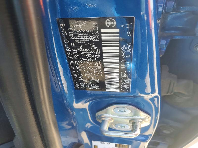 53379166 :رقم المزاد ، JTDKDTB37J1614867 vin ، 2018 Toyota Prius C مزاد بيع