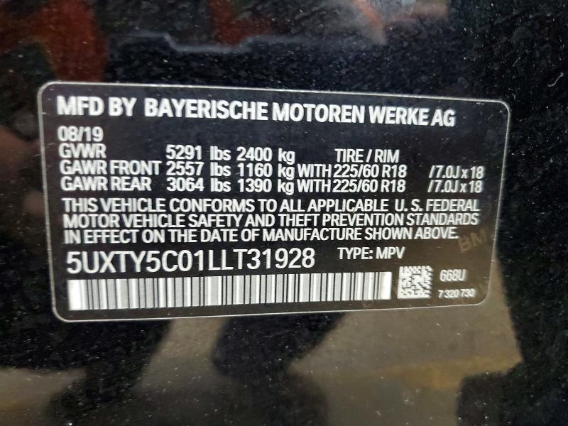 Продажа на аукционе авто 2020 Bmw X3, vin: 5UXTY5C01LLT31928, номер лота: 53639316