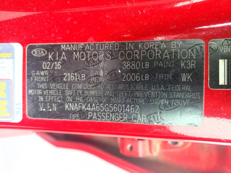 Продаж на аукціоні авто 2016 Kia Forte, vin: KNAFK4A65G5601462, номер лоту: 52080596