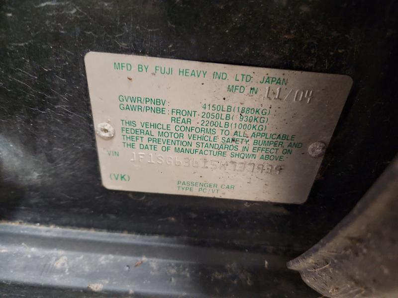 Aukcja sprzedaży 2005 Subaru Forester, vin: JF1SG63615H737939, numer aukcji: 52451186