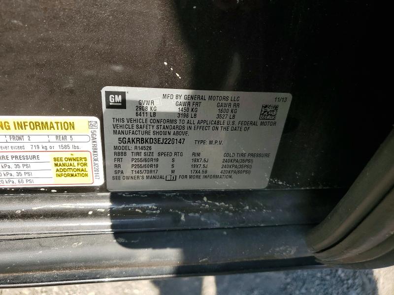 Aukcja sprzedaży 2014 Buick Enclave, vin: 5GAKRBKD3EJ220147, numer aukcji: 53011076