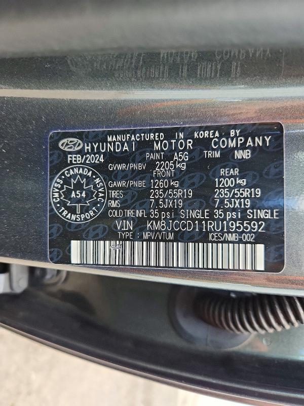 Продажа на аукционе авто 2024 Hyundai Tucson, vin: KM8JCCD11RU195592, номер лота: 54592346