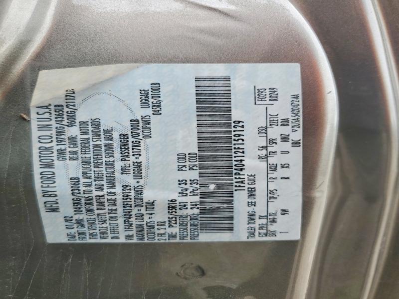 53803116 :رقم المزاد ، 1FAFP40412F159129 vin ، 2002 Ford Mustang مزاد بيع