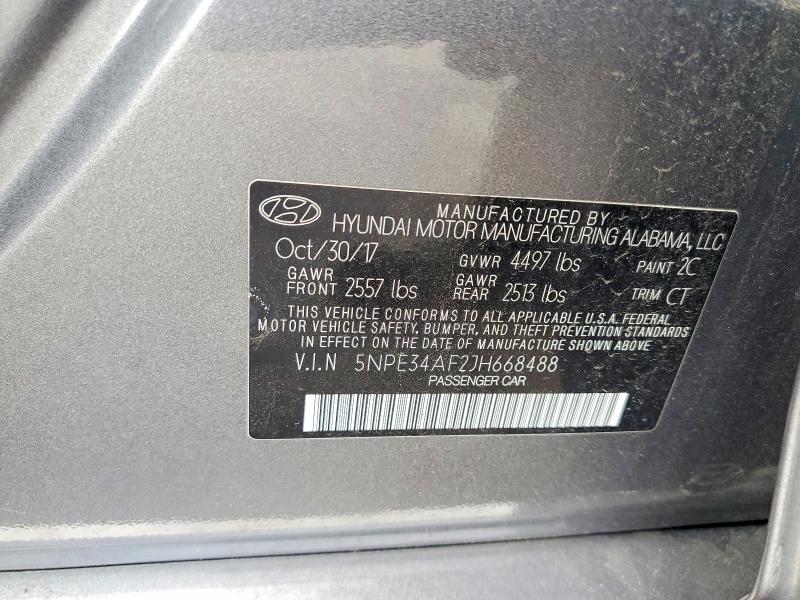Продажа на аукционе авто 2018 Hyundai Sonata, vin: 5NPE34AF2JH668488, номер лота: 53279766
