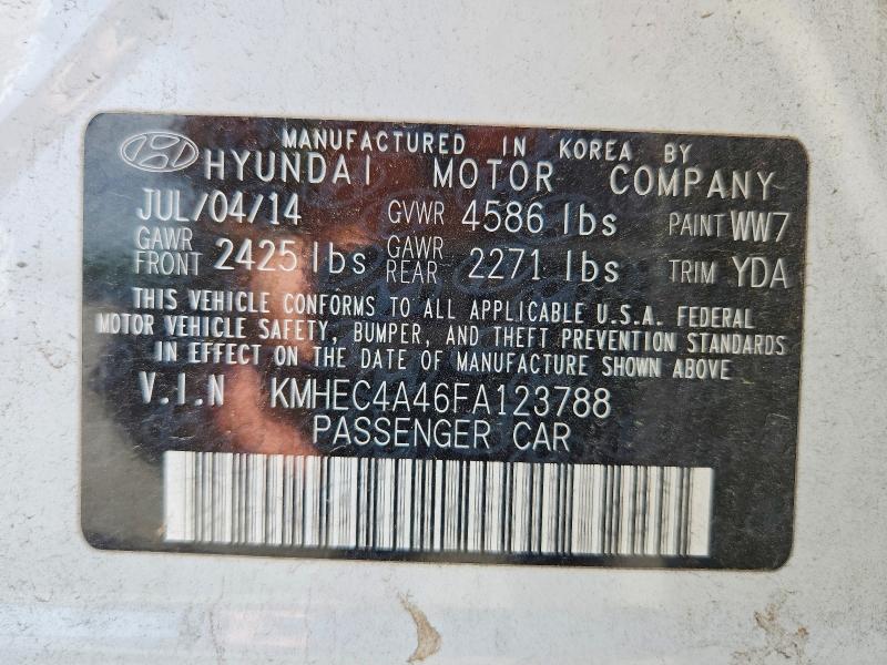 Auction sale of the 2015 Hyundai Sonata Hybrid, vin: KMHEC4A46FA123788, lot number: 51804076