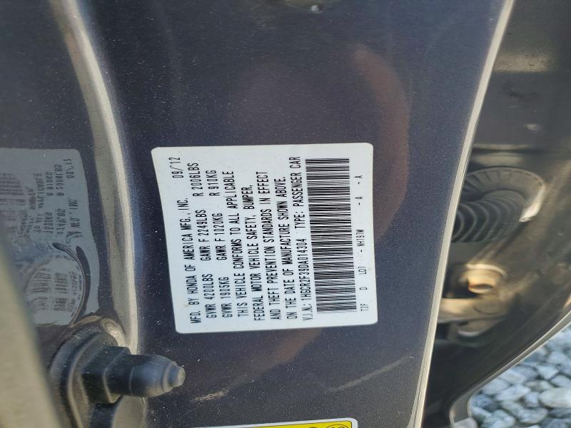 Aukcja sprzedaży 2013 Honda Accord, vin: 1HGCR2F39DA014304, numer aukcji: 52555096