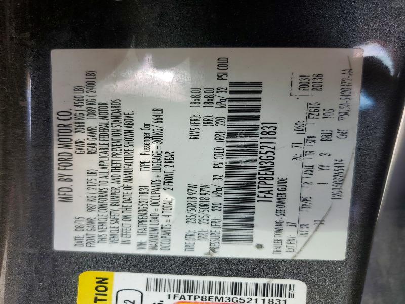 Продаж на аукціоні авто 2016 Ford Mustang, vin: 1FATP8EM3G5211831, номер лоту: 54304916