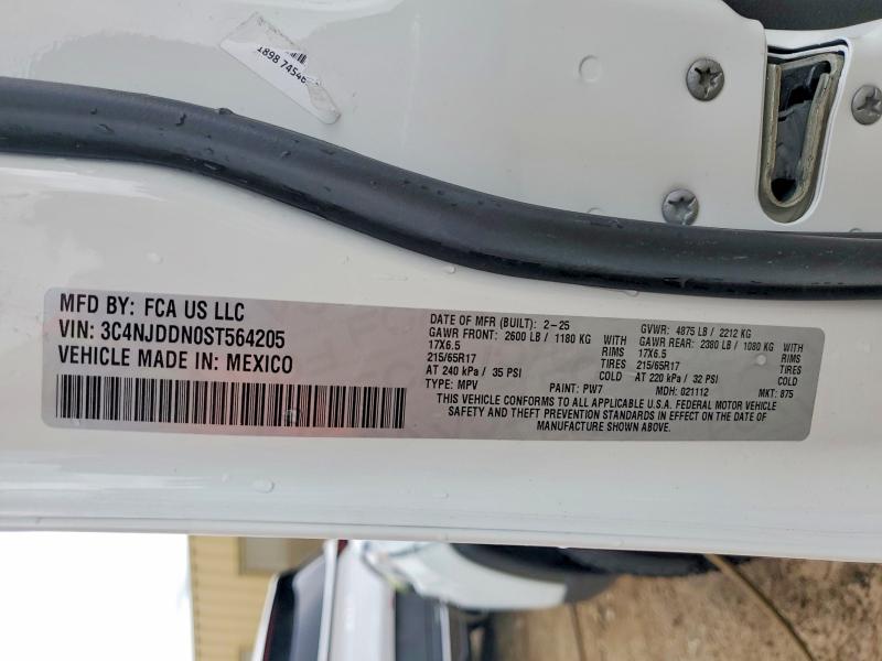2025 Jeep Compass მანქანა იყიდება აუქციონზე, vin: 3C4NJDDN0ST564205, აუქციონის ნომერი: 52603006