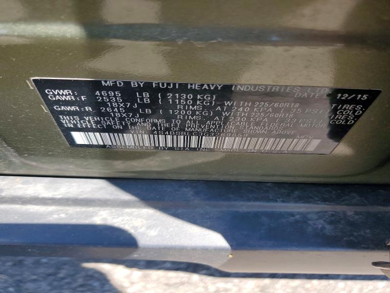 Aukcja sprzedaży 2016 Subaru Outback, vin: 4S4BSBLC3G3269859, numer aukcji: 53171546