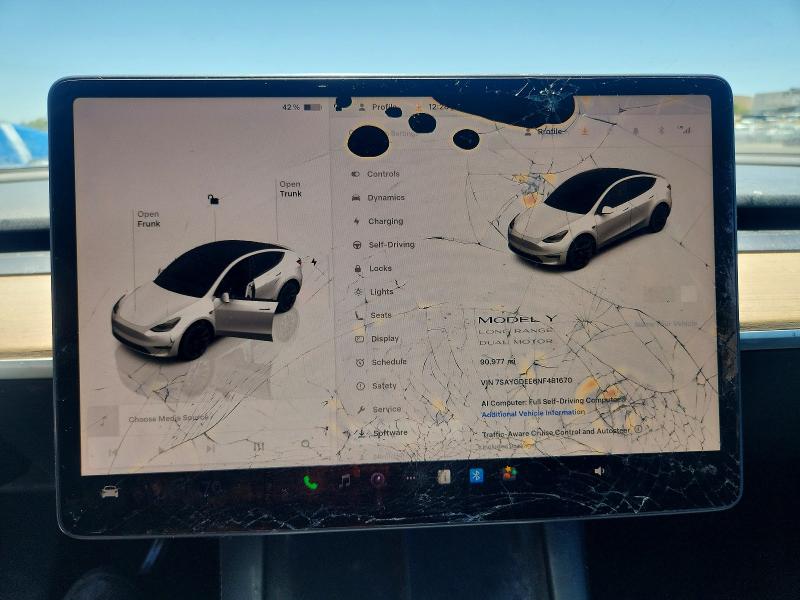 Aukcja sprzedaży 2022 Tesla Model Y, vin: 7SAYGDEE6NF481670, numer aukcji: 53472516