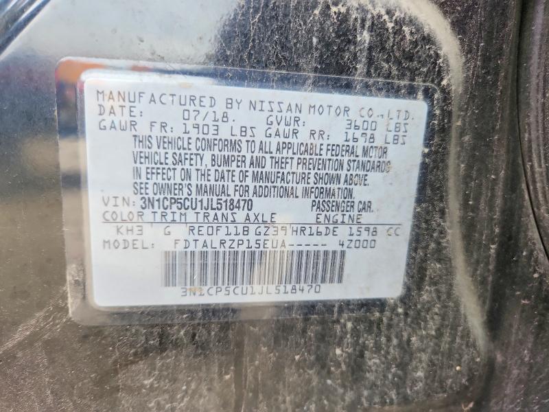 Продажа на аукционе авто 2018 Nissan Kicks, vin: 3N1CP5CU1JL518470, номер лота: 52564736