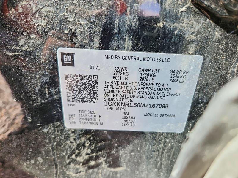 Aukcja sprzedaży 2021 Gmc Acadia, vin: 1GKKNRLS6MZ167089, numer aukcji: 53810336
