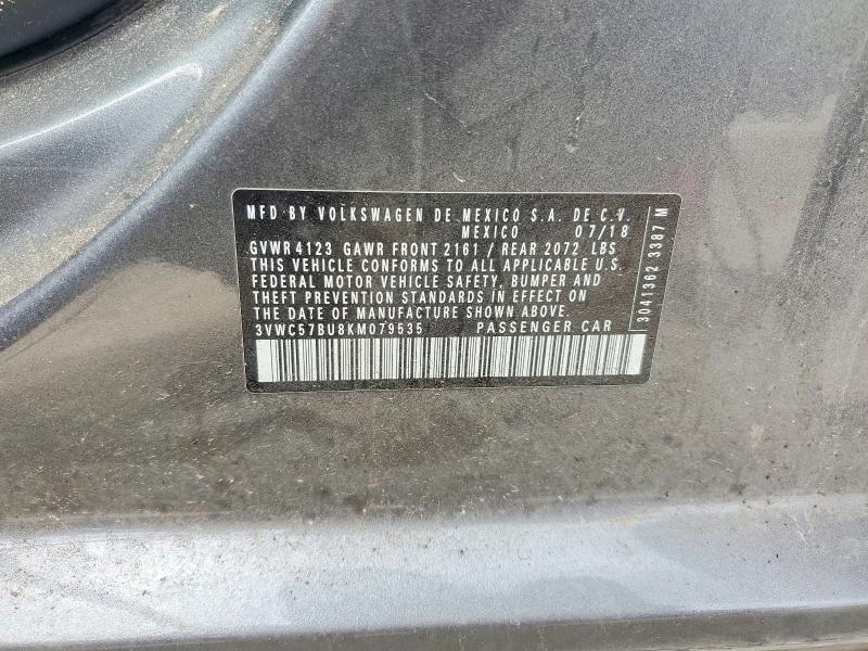 Продаж на аукціоні авто 2019 Volkswagen Jetta, vin: 3VWC57BU8KM079535, номер лоту: 54640936