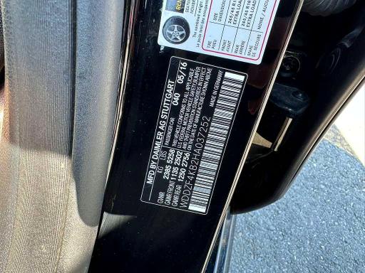 51313006 :رقم المزاد ، WDDZF4KB2HA037252 vin ، 2017 Mercedes-benz E مزاد بيع
