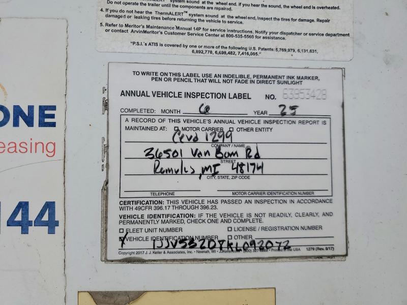 Продажа на аукционе авто 2017 Wabash Unknown, vin: 1JJV532D8KL092072, номер лота: 53201966