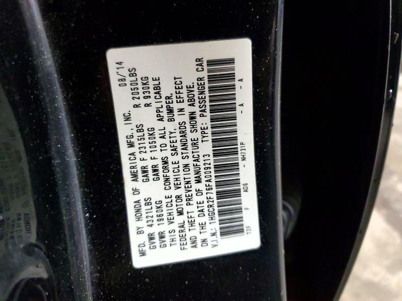 Продаж на аукціоні авто 2015 Honda Accord, vin: 1HGCR2F76FA009213, номер лоту: 54406706