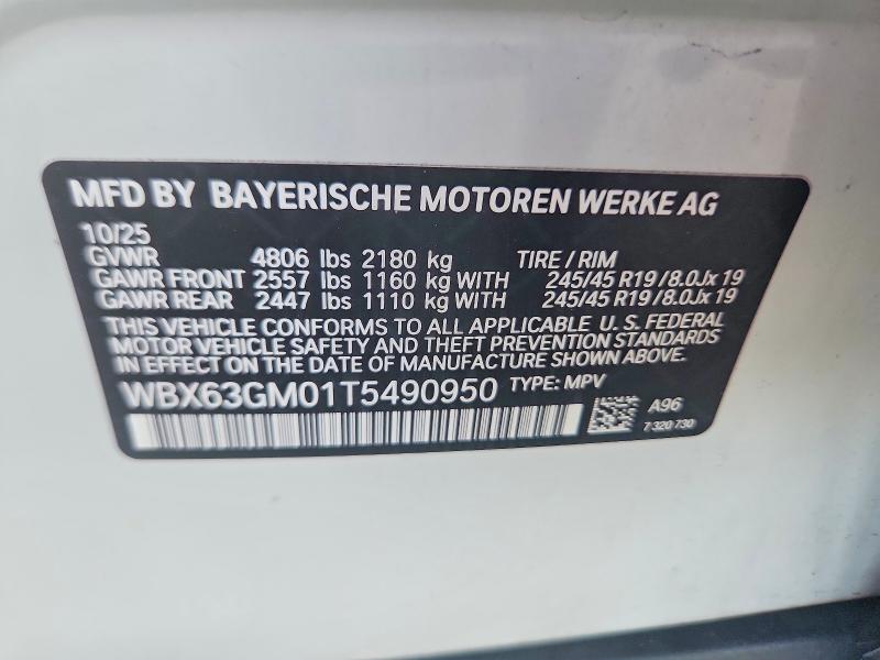 54694616 :رقم المزاد ، WBX63GM01T5490950 vin ، 2026 Bmw X2 مزاد بيع