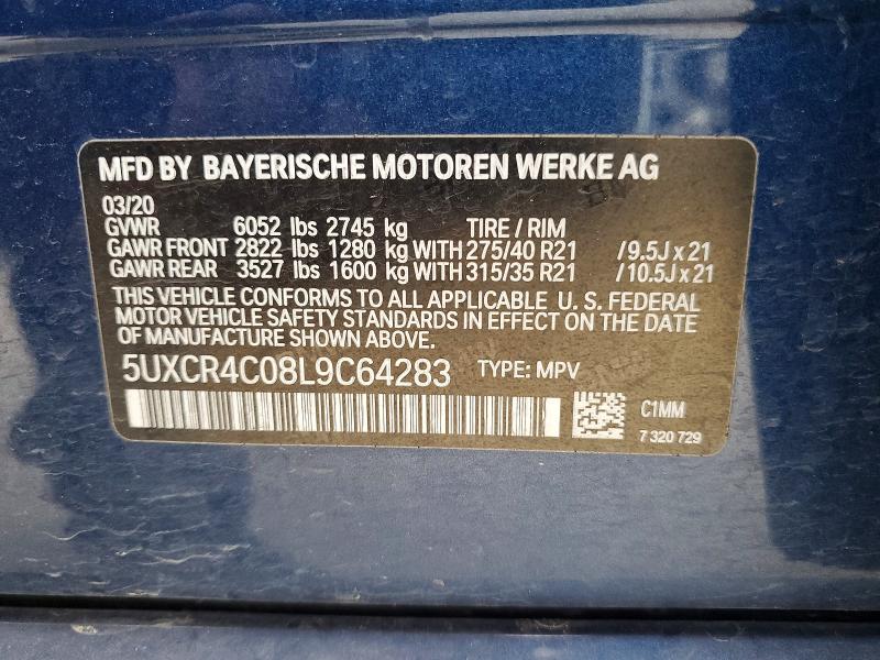 Продаж на аукціоні авто 2020 Bmw X5, vin: 5UXCR4C08L9C64283, номер лоту: 54223276
