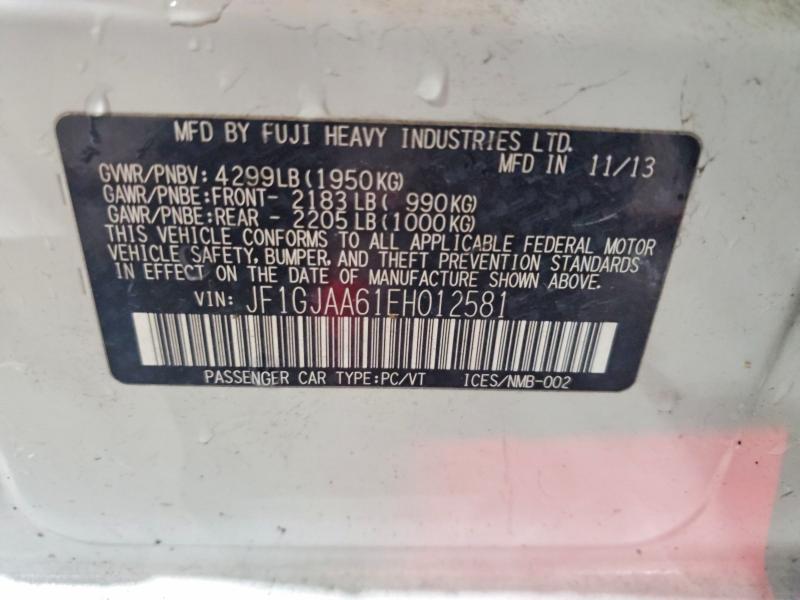 Продаж на аукціоні авто 2014 Subaru Impreza, vin: JF1GJAA61EH012581, номер лоту: 53067926